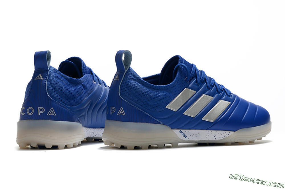Adidas Copa Tango 20.1 TF Artificial Turf Soccer Shoes - Blue/Silver 6