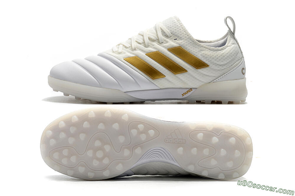 Adidas Copa Tango 20.1 TF Artificial Turf Soccer Shoes - White/Beige/Gold 0