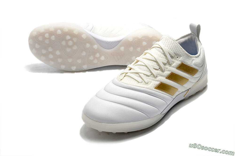 Adidas Copa Tango 20.1 TF Artificial Turf Soccer Shoes - White/Beige/Gold 3
