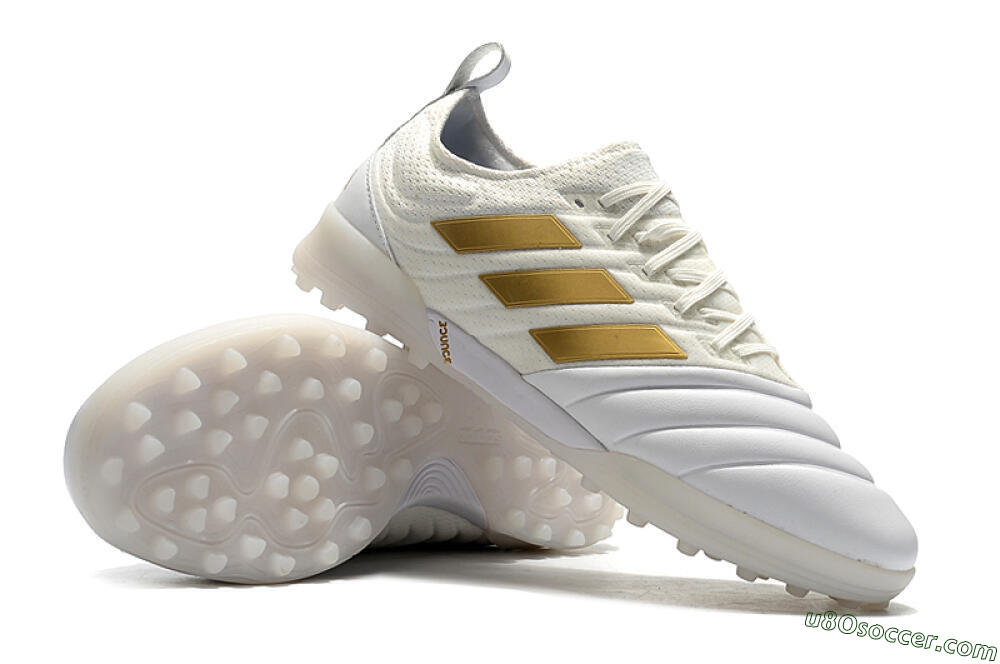 Adidas Copa Tango 20.1 TF Artificial Turf Soccer Shoes - White/Beige/Gold 4