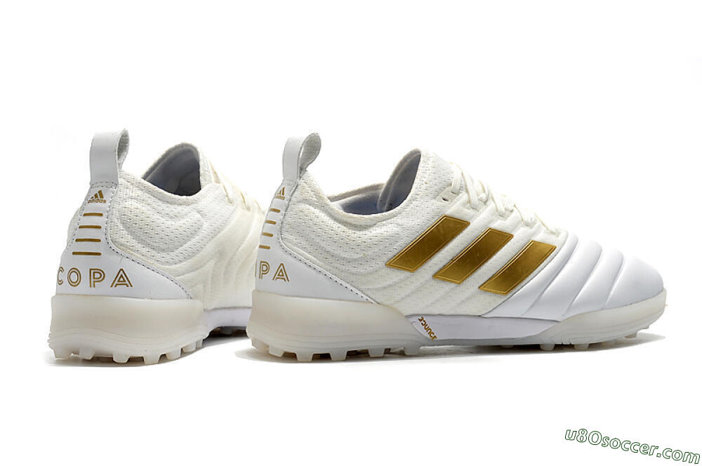 Adidas Copa Tango 20.1 TF Artificial Turf Soccer Shoes - White/Beige/Gold 9