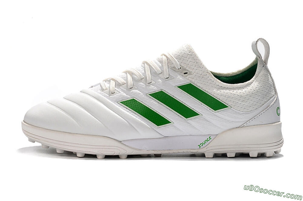 Adidas Copa Tango 20.1 TF Artificial Turf Soccer Shoes - White/Green 2