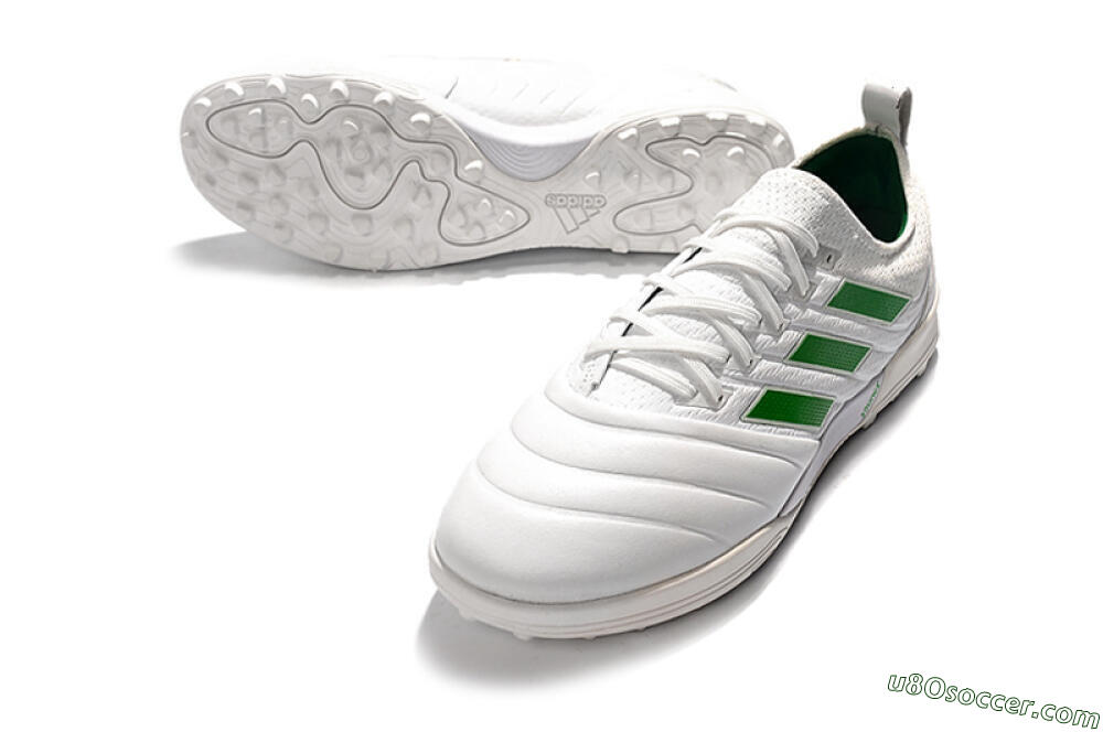 Adidas Copa Tango 20.1 TF Artificial Turf Soccer Shoes - White/Green 3