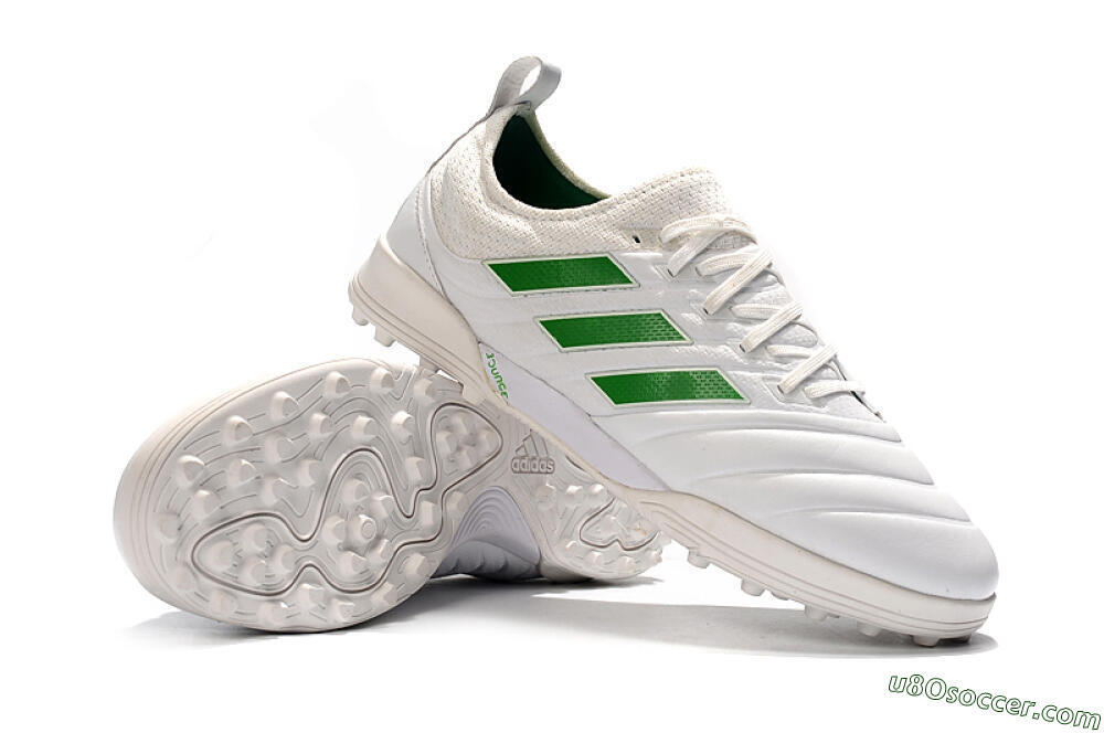 Adidas Copa Tango 20.1 TF Artificial Turf Soccer Shoes - White/Green 4
