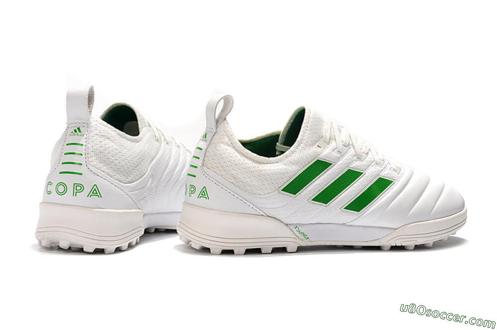 Adidas Copa Tango 20.1 TF Artificial Turf Soccer Shoes - White/Green 9