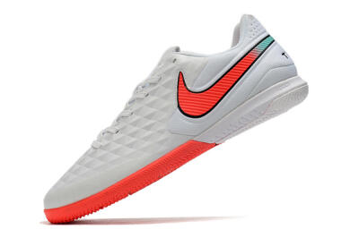 NIke Tiempo Lunar Legend 8 Pro IC Indoor & Futsal Soccer Shoes - White/Red/Jade