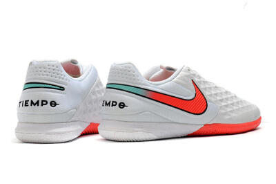 NIke Tiempo Lunar Legend 8 Pro IC Indoor & Futsal Soccer Shoes - White/Red/Jade