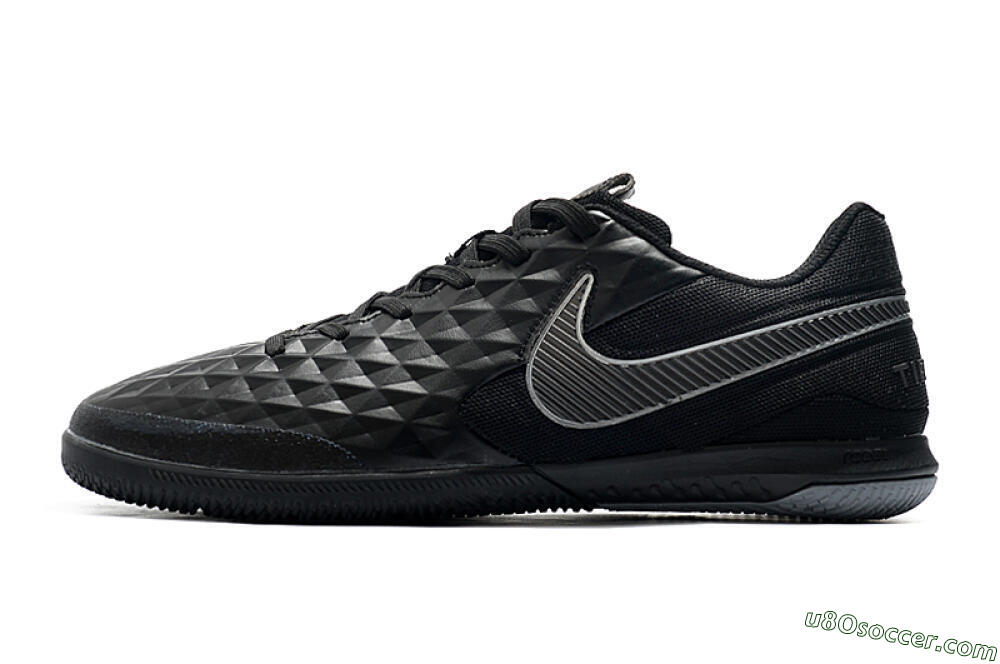 NIke Tiempo Lunar Legend 8 Pro IC Indoor & Futsal Soccer Shoes - Black/Grey 2