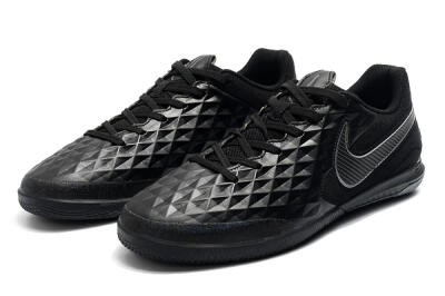 NIke Tiempo Lunar Legend 8 Pro IC Indoor & Futsal Soccer Shoes - Black/Grey