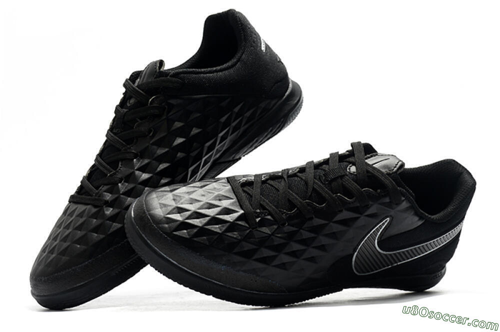 NIke Tiempo Lunar Legend 8 Pro IC Indoor & Futsal Soccer Shoes - Black/Grey 6