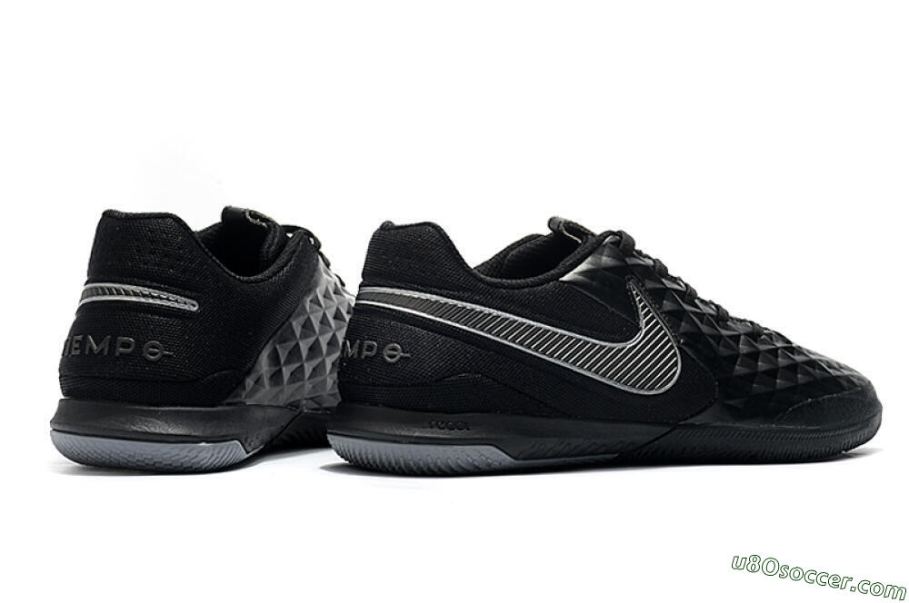 NIke Tiempo Lunar Legend 8 Pro IC Indoor & Futsal Soccer Shoes - Black/Grey 9