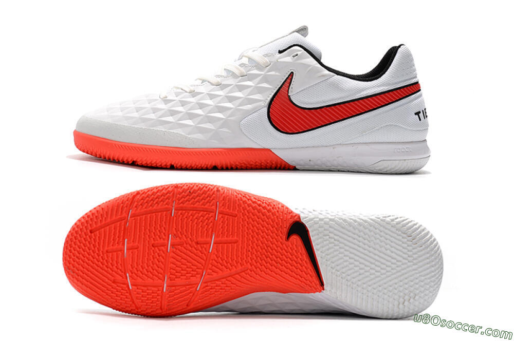NIke Tiempo Lunar Legend 8 Pro IC Indoor & Futsal Soccer Shoes - White/Red/Black 0