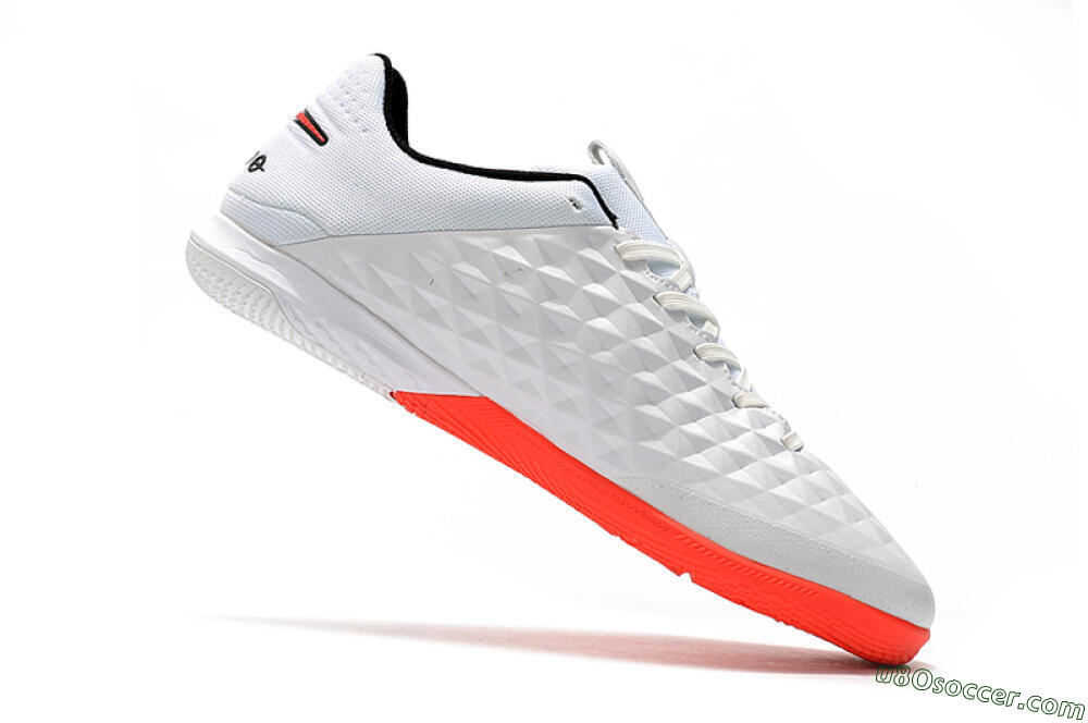 NIke Tiempo Lunar Legend 8 Pro IC Indoor & Futsal Soccer Shoes - White/Red/Black 7