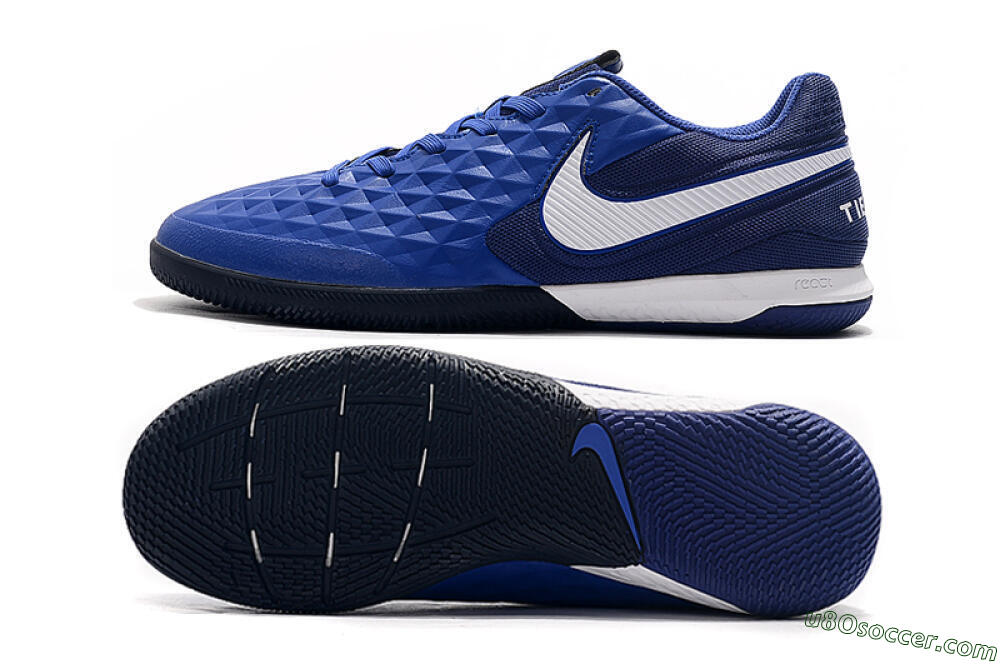 NIke Tiempo Lunar Legend 8 Pro IC Indoor & Futsal Soccer Shoes - Blue/White 0