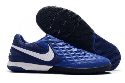NIke Tiempo Lunar Legend 8 Pro IC Indoor & Futsal Soccer Shoes - Blue/White