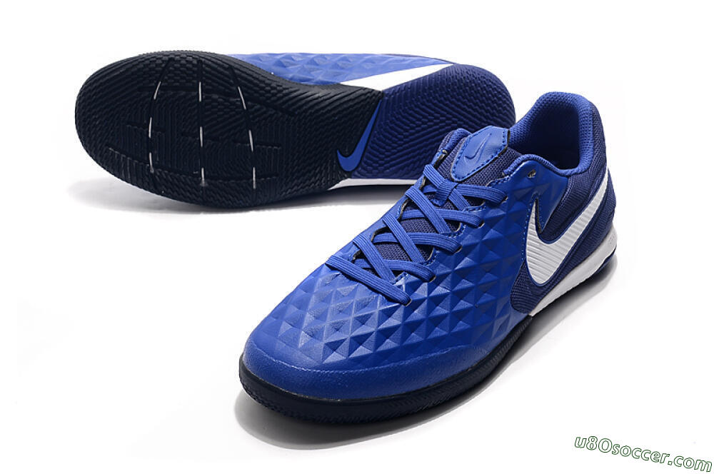 NIke Tiempo Lunar Legend 8 Pro IC Indoor & Futsal Soccer Shoes - Blue/White 3