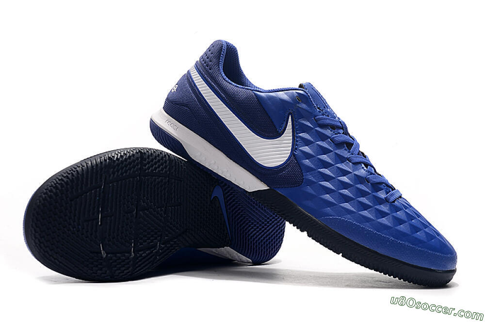 NIke Tiempo Lunar Legend 8 Pro IC Indoor & Futsal Soccer Shoes - Blue/White 4