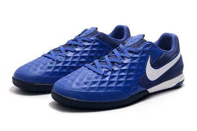 NIke Tiempo Lunar Legend 8 Pro IC Indoor & Futsal Soccer Shoes - Blue/White