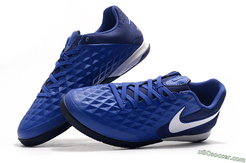 NIke Tiempo Lunar Legend 8 Pro IC Indoor & Futsal Soccer Shoes - Blue/White 6