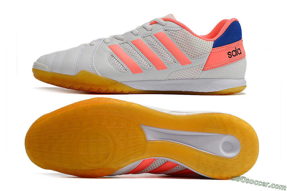 Adidas Top Sala IC Indoor & Futsal Soccer Shoes - White/Pink/Blue 0