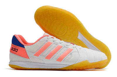 Adidas Top Sala IC Indoor & Futsal Soccer Shoes - White/Pink/Blue