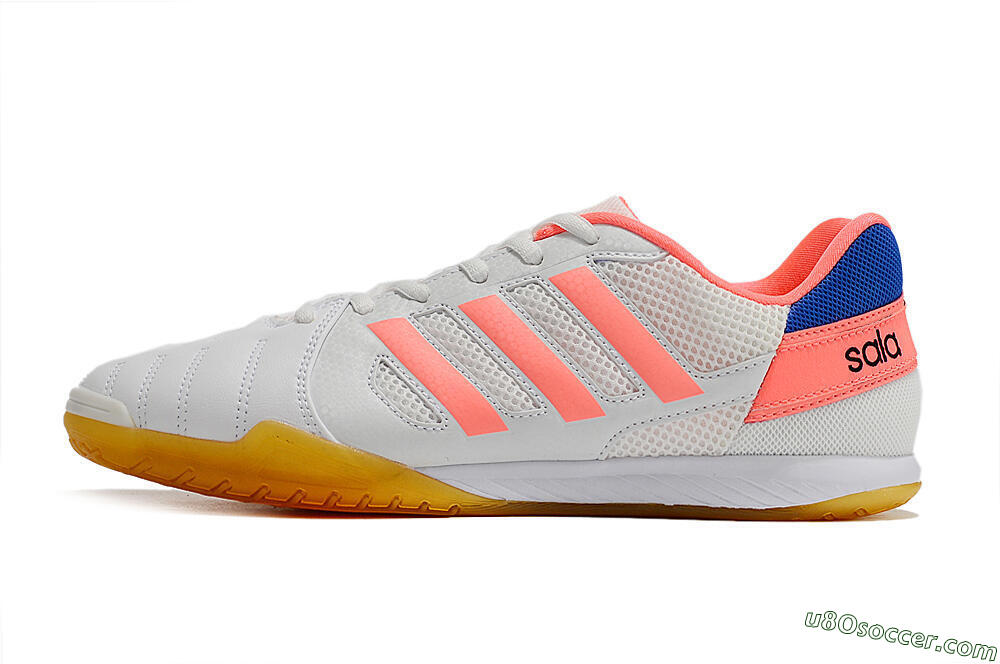 Adidas Top Sala IC Indoor & Futsal Soccer Shoes - White/Pink/Blue 2