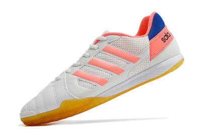 Adidas Top Sala IC Indoor & Futsal Soccer Shoes - White/Pink/Blue