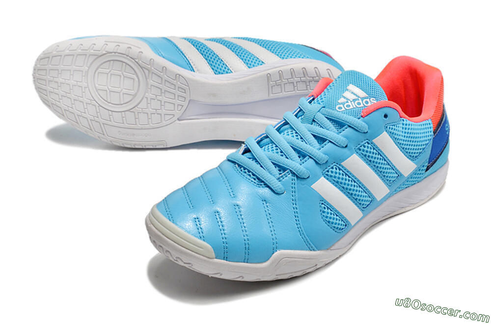 Adidas Top Sala IC Indoor & Futsal Soccer Shoes - Jade/Red/Blue 3