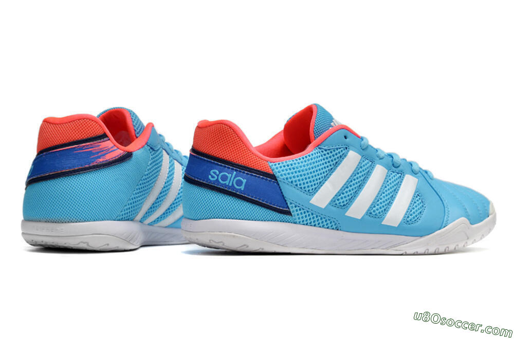 Adidas Top Sala IC Indoor & Futsal Soccer Shoes - Jade/Red/Blue 6