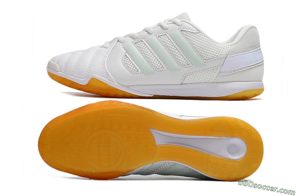 Adidas Top Sala IC Indoor & Futsal Soccer Shoes - White/Jade/Purple 0