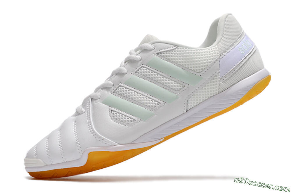 Adidas Top Sala IC Indoor & Futsal Soccer Shoes - White/Jade/Purple 5