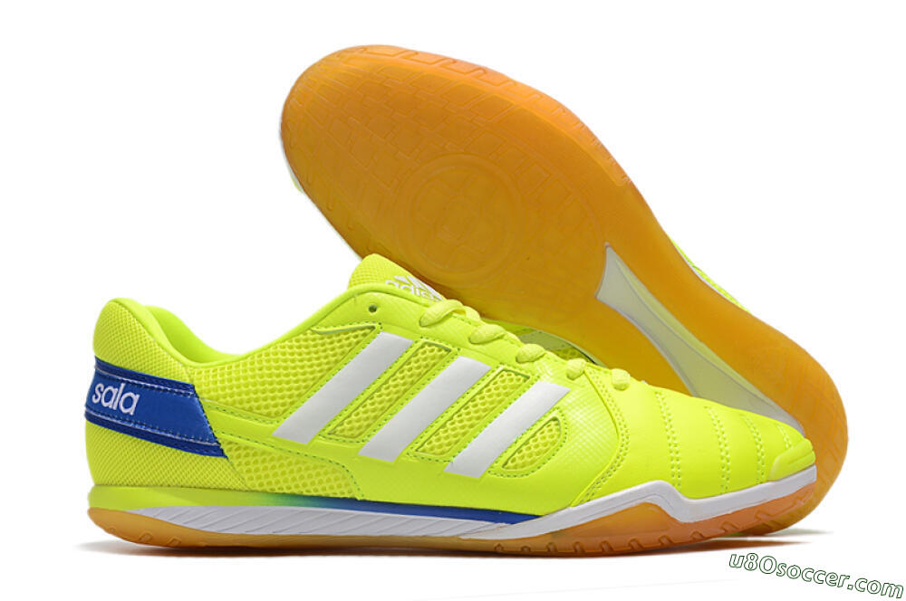 Adidas Top Sala IC Indoor & Futsal Soccer Shoes - Yellow/White/Blue 1