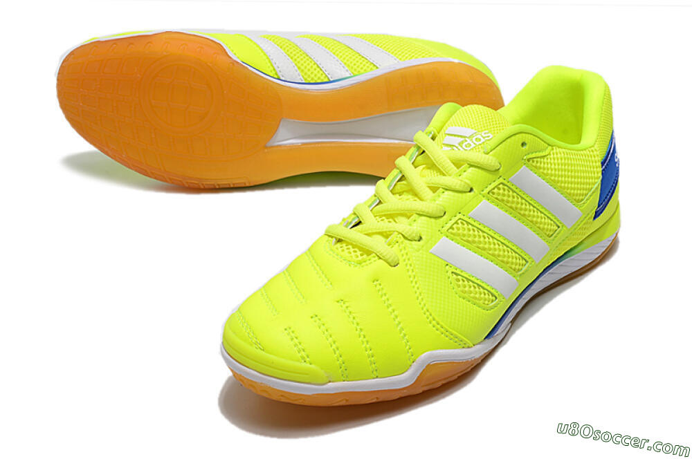 Adidas Top Sala IC Indoor & Futsal Soccer Shoes - Yellow/White/Blue 3