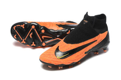 Nike Phantom GX DF Elite FG Firm Ground Soccer Cleats - Orange/Black/Gold