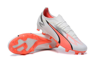 Puma Ultra Ultimate FG Firm Ground Soccer Cleats - White/Pink/Black