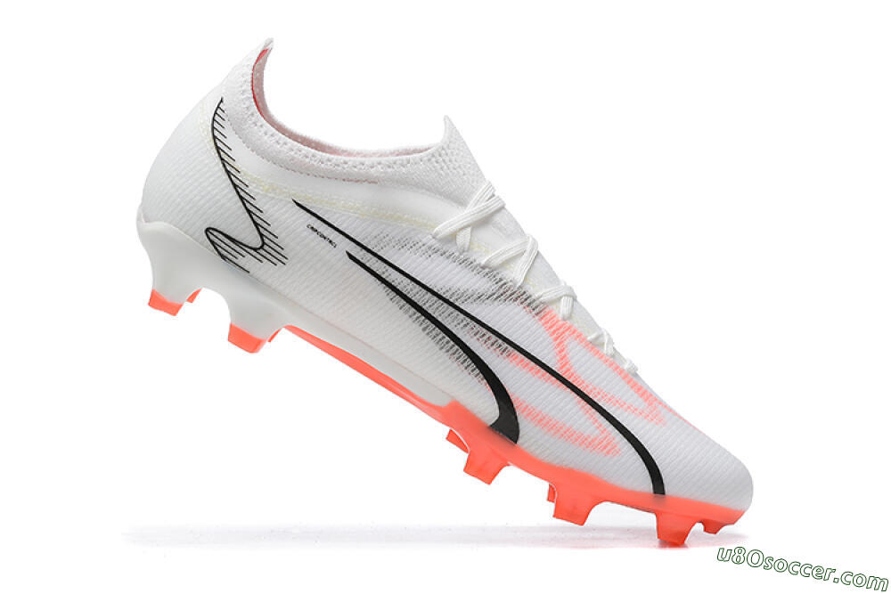Puma Ultra Ultimate FG Firm Ground Soccer Cleats - White/Pink/Black 7