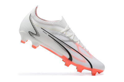 Puma Ultra Ultimate FG Firm Ground Soccer Cleats - White/Pink/Black