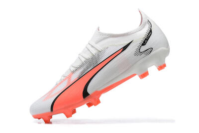 Puma Ultra Ultimate FG Firm Ground Soccer Cleats - White/Pink/Black