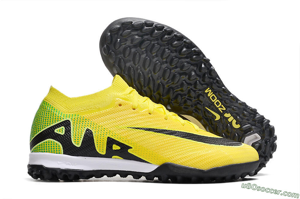 Nike Air Zoom Mercurial Vapor 15 Elite TF Artificial Turf Soccer Shoes - Yellow/Black/White 1