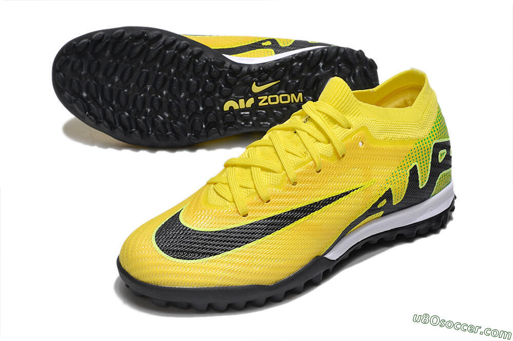 Nike Air Zoom Mercurial Vapor 15 Elite TF Artificial Turf Soccer Shoes - Yellow/Black/White 3
