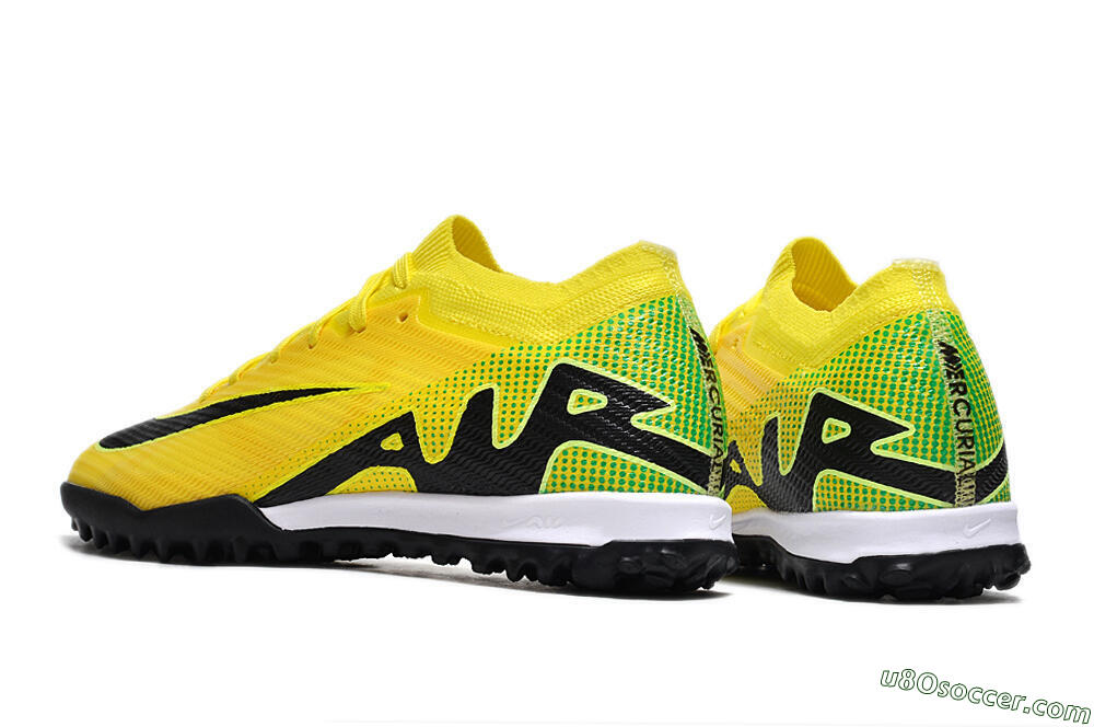 Nike Air Zoom Mercurial Vapor 15 Elite TF Artificial Turf Soccer Shoes - Yellow/Black/White 4