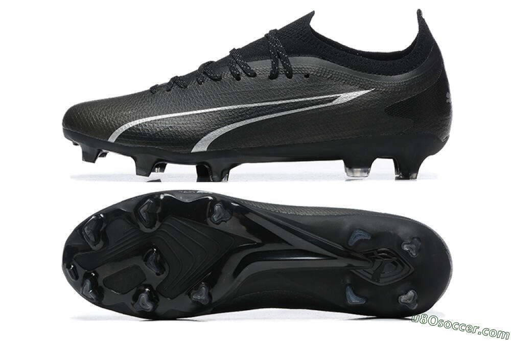 Puma Ultra Ultimate FG Firm Ground Soccer Cleats - Black/Silver 0