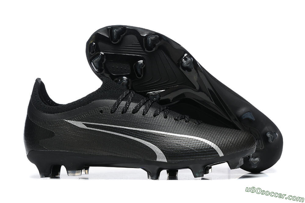 Puma Ultra Ultimate FG Firm Ground Soccer Cleats - Black/Silver 1