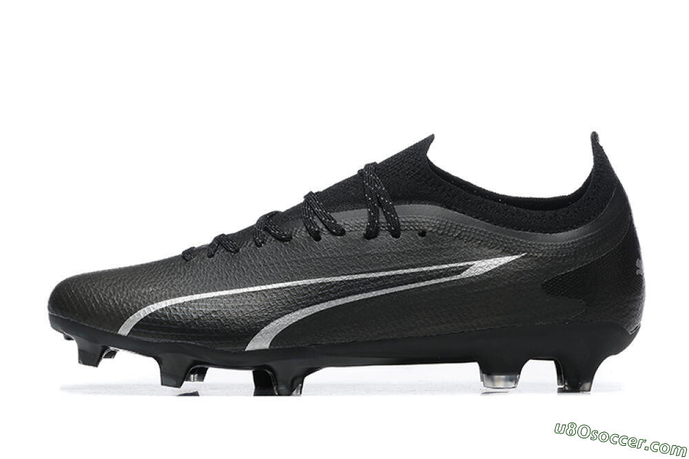 Puma Ultra Ultimate FG Firm Ground Soccer Cleats - Black/Silver 2