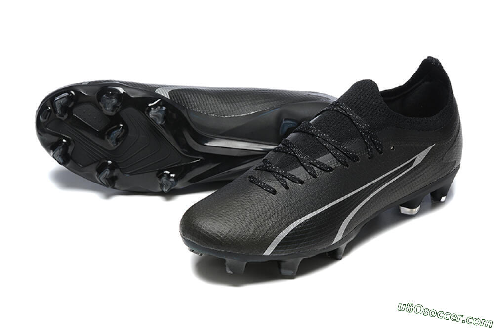 Puma Ultra Ultimate FG Firm Ground Soccer Cleats - Black/Silver 3