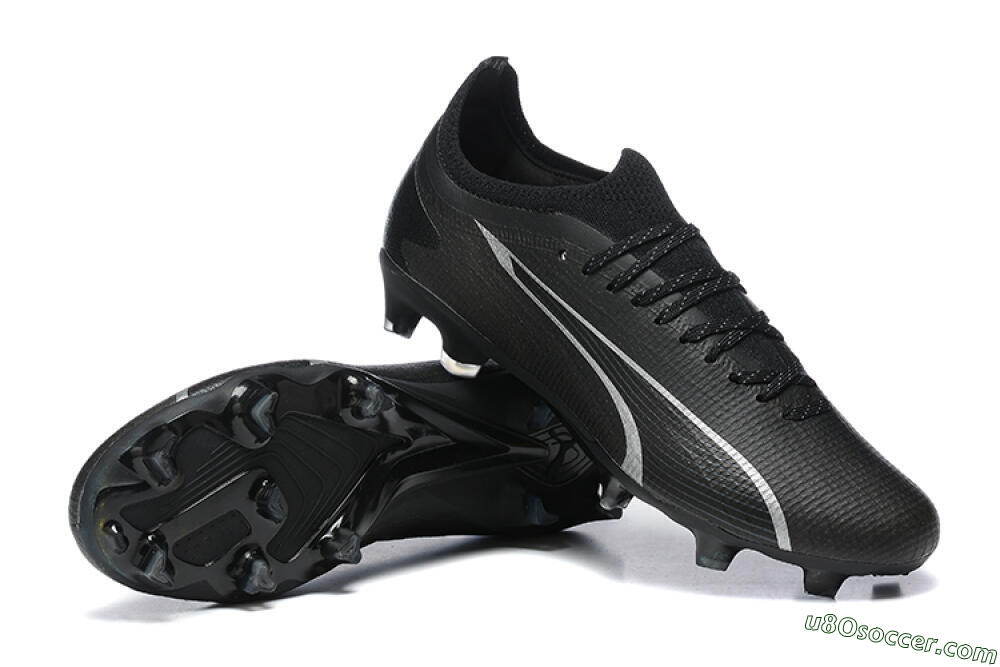 Puma Ultra Ultimate FG Firm Ground Soccer Cleats - Black/Silver 4