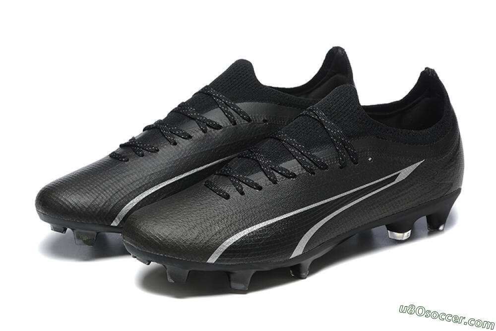 Puma Ultra Ultimate FG Firm Ground Soccer Cleats - Black/Silver 5