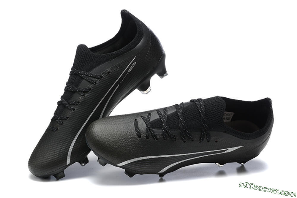 Puma Ultra Ultimate FG Firm Ground Soccer Cleats - Black/Silver 6