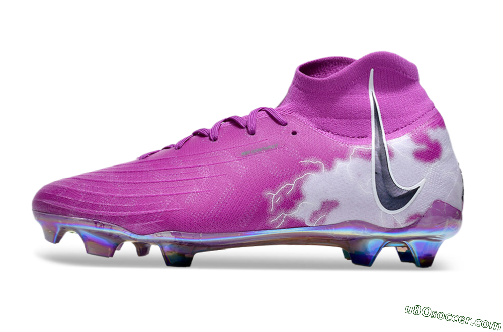 Nike Phantom Luna Elite SE NU FG Firm Ground Soccer Cleats - Fuchsia Dream/Barely Grape 2