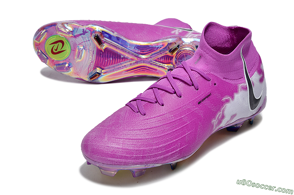 Nike Phantom Luna Elite SE NU FG Firm Ground Soccer Cleats - Fuchsia Dream/Barely Grape 3